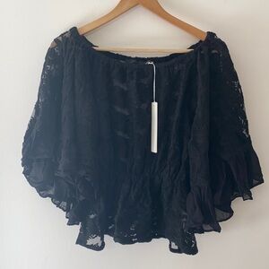 Revolve Line & Dot Lace Off the Shoulder Top